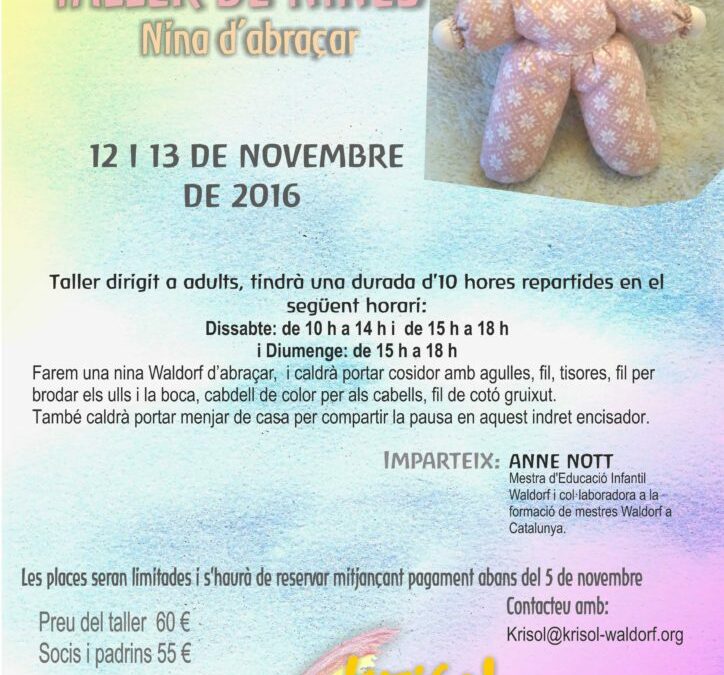 Taller de Nines d’Abraçar : 13 i 16 de Novembre 2016