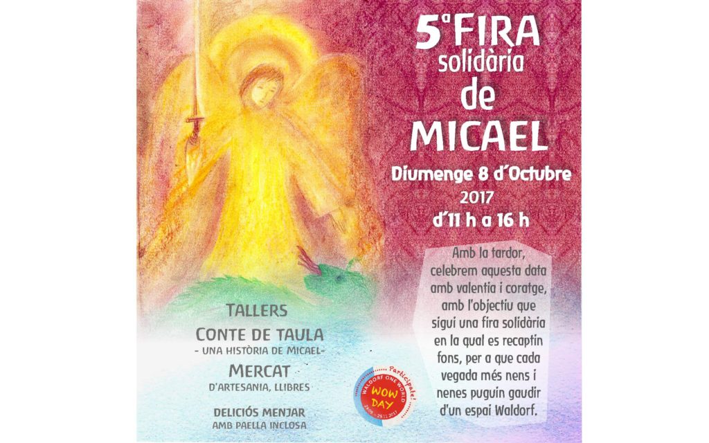 5ª Fira solidaria de Micael. Diumenge 8 d’Octubre de 2017 de 11h a 16h