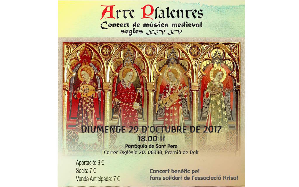 Concert de música medieval. Diumenge 29 d’octubre a les 18h.