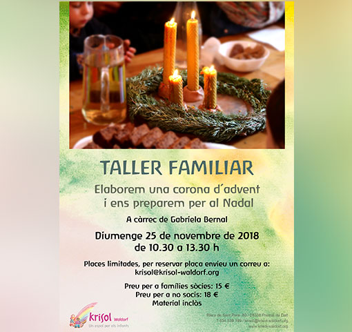 Elaborem una corona d’advent  i ens preparem per al Nadal