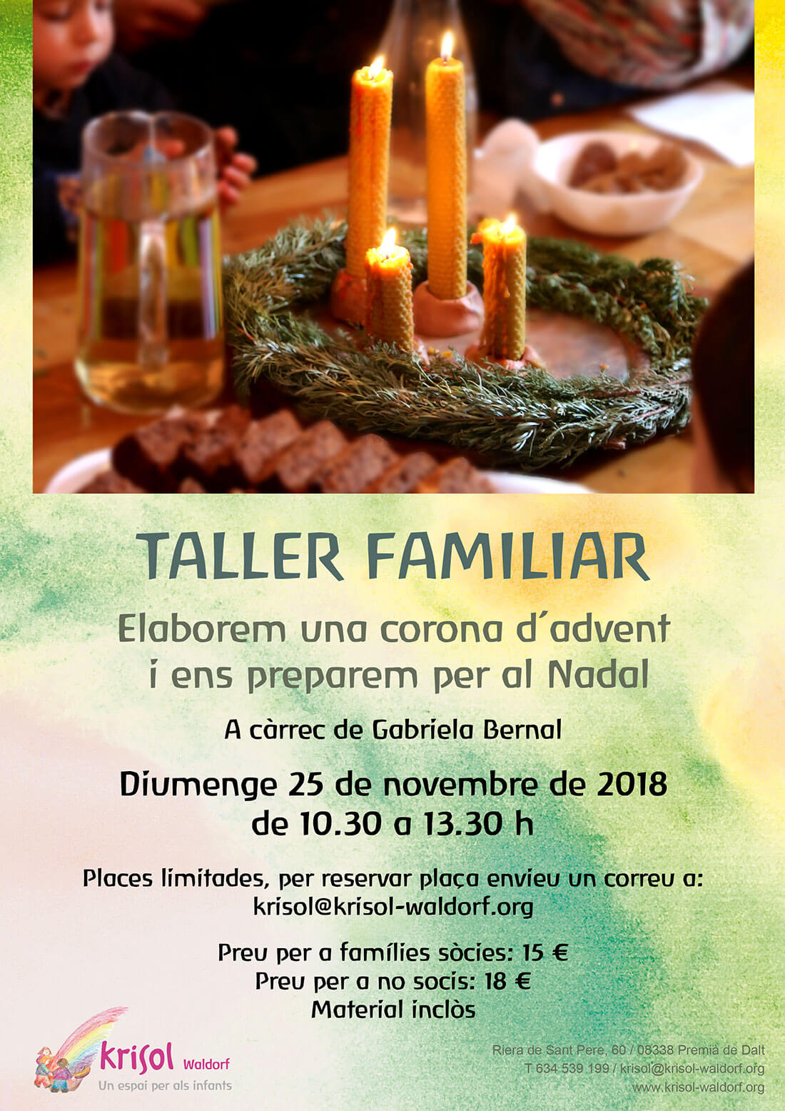 Elaborem una corona d’advent i ens preparem per al Nadal