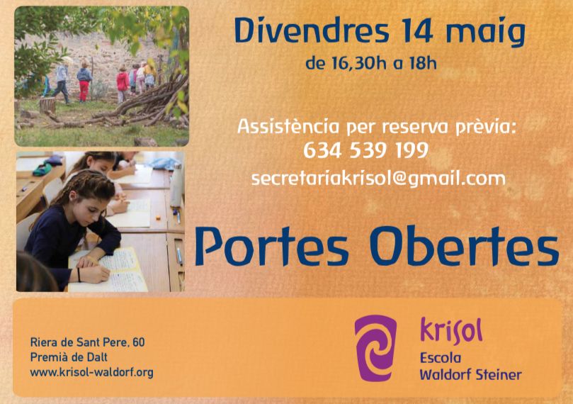 Jornada de puertas abiertas 14 de Mayo – Krisol Waldorf Steiner