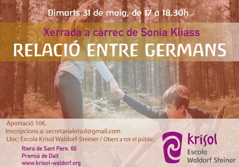 Xarrada a càrrec de Sonia Kliass “Relació entre Germans”