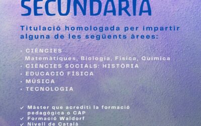 Busquem mestre/a de secundària